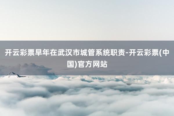开云彩票早年在武汉市城管系统职责-开云彩票(中国)官方网站