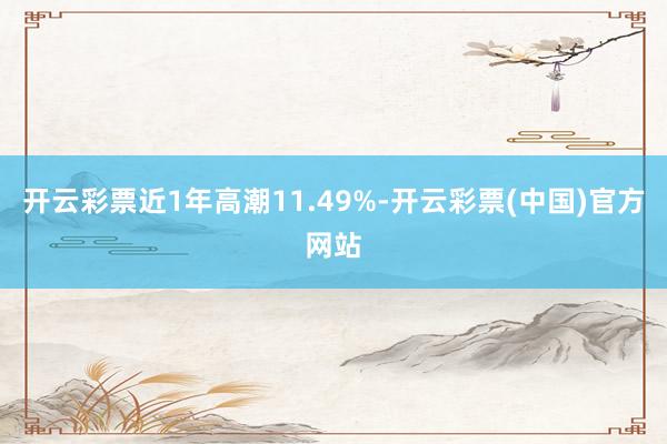 开云彩票近1年高潮11.49%-开云彩票(中国)官方网站
