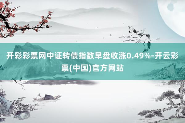 开彩彩票网中证转债指数早盘收涨0.49%-开云彩票(中国)官方网站